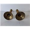 Image 3 : (2) Brass Candleholders 10" Tall