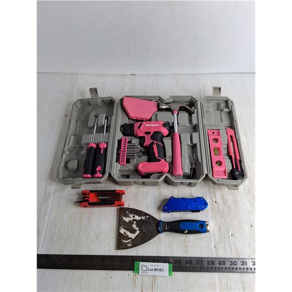 Hi-Spec Women's Cordless Drill Kit - Tested, Multi Tools, Putty Knife