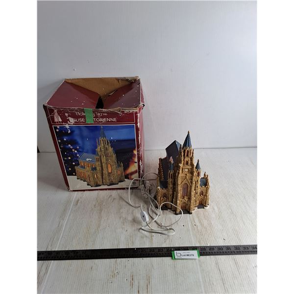 Holiday Time Light-up Church - Tested - Some Damage