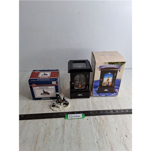 (2) Christmas Ornaments - Music Box Works