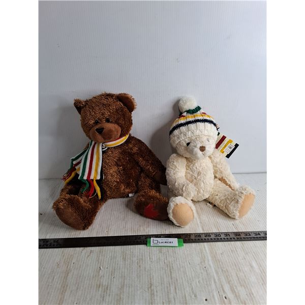 (2) Hudson's Bay Store Teddy Bears