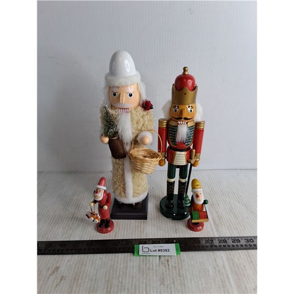 (4) Festive Nutcracker Statues - Tallest 13"