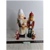 Image 1 : (4) Festive Nutcracker Statues - Tallest 13"