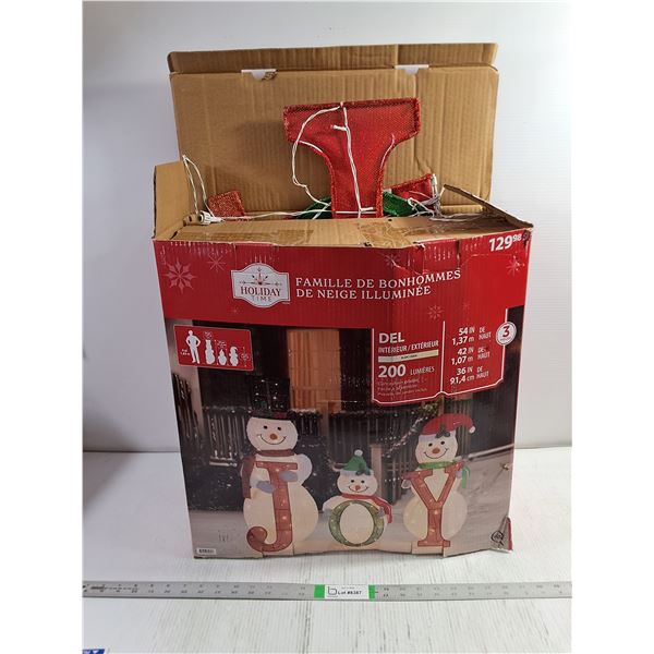 Light Up Snowman Family-untested-as is