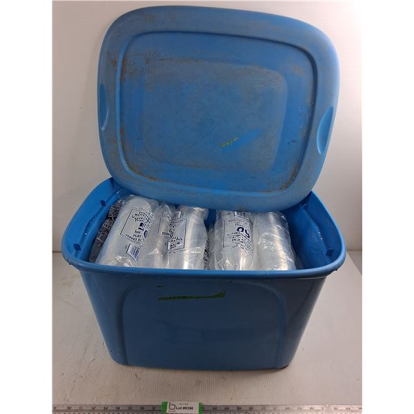 Lots Of 5 Ounce Plastic Cups New In Packaging With Storage Tub 23.5"x18.5"x14", Pickup Only