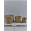 Image 1 : (3) Ceramic Pots Up To 6 3/4" Diameter 5.5" Height