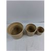 Image 2 : (3) Ceramic Pots Up To 6 3/4" Diameter 5.5" Height