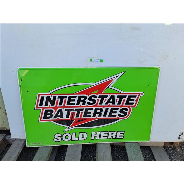 **Metal Interstate Batteries Sign 48" x 30"- Can't Ship