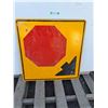 Image 1 : **Stop Sign Ahead Metal Sign 35.5" x 35.5"- Can't Ship