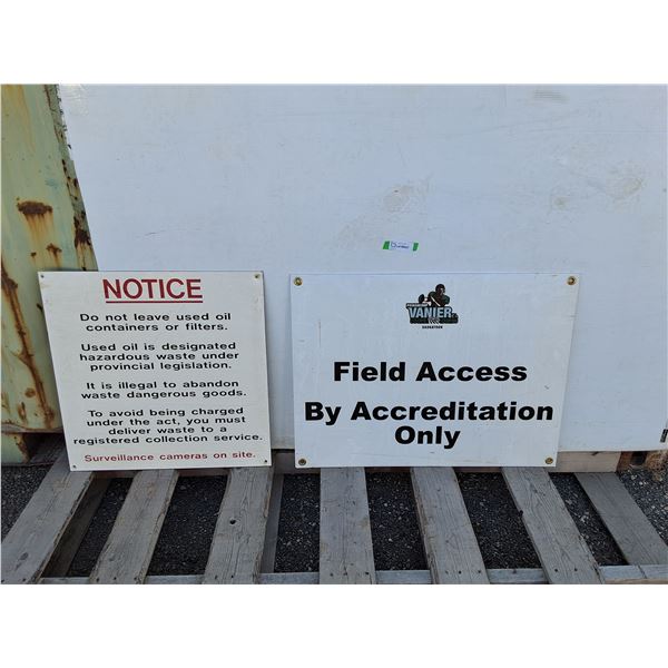 **Field Access & Notice Signs up to 32" x 24"- Can't Ship