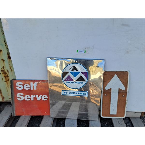 **Mohawk, Directional & Self Serve Signs up to 28.75" x 24.5"- Can't Ship