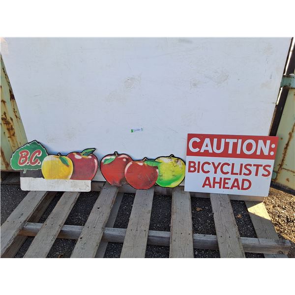 **B.C. Orchard & Bicyclists Ahead Signs  up to 24" x 18"- Can't Ship