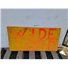 Image 1 : **Wooden Wide Load Sign 48" x 24"- Can't Ship
