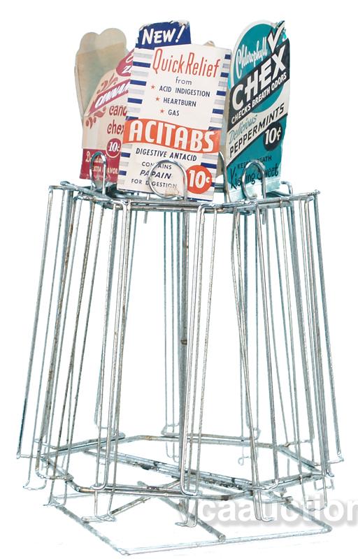 Metal Wire Store Countertop Spinning Display Rack