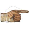 Image 1 : "Old Stuff - This Way" Wood Carved Hand Trade Sign