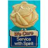 Image 1 : "We Care - Service With Spirit" Embossed 3-D Plastic Ro