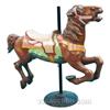 Image 1 : Old Carousel Horse On Cast-Iron Base