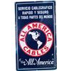 Image 1 : All American Cables Porcelain Sign c1950's