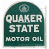 Image 1 : Quaker State Motor Oil Double Sided Flange Procelain Si
