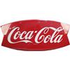 Image 1 : Large Coca Cola "Fishtail" Tin Sign - 59" x 29"