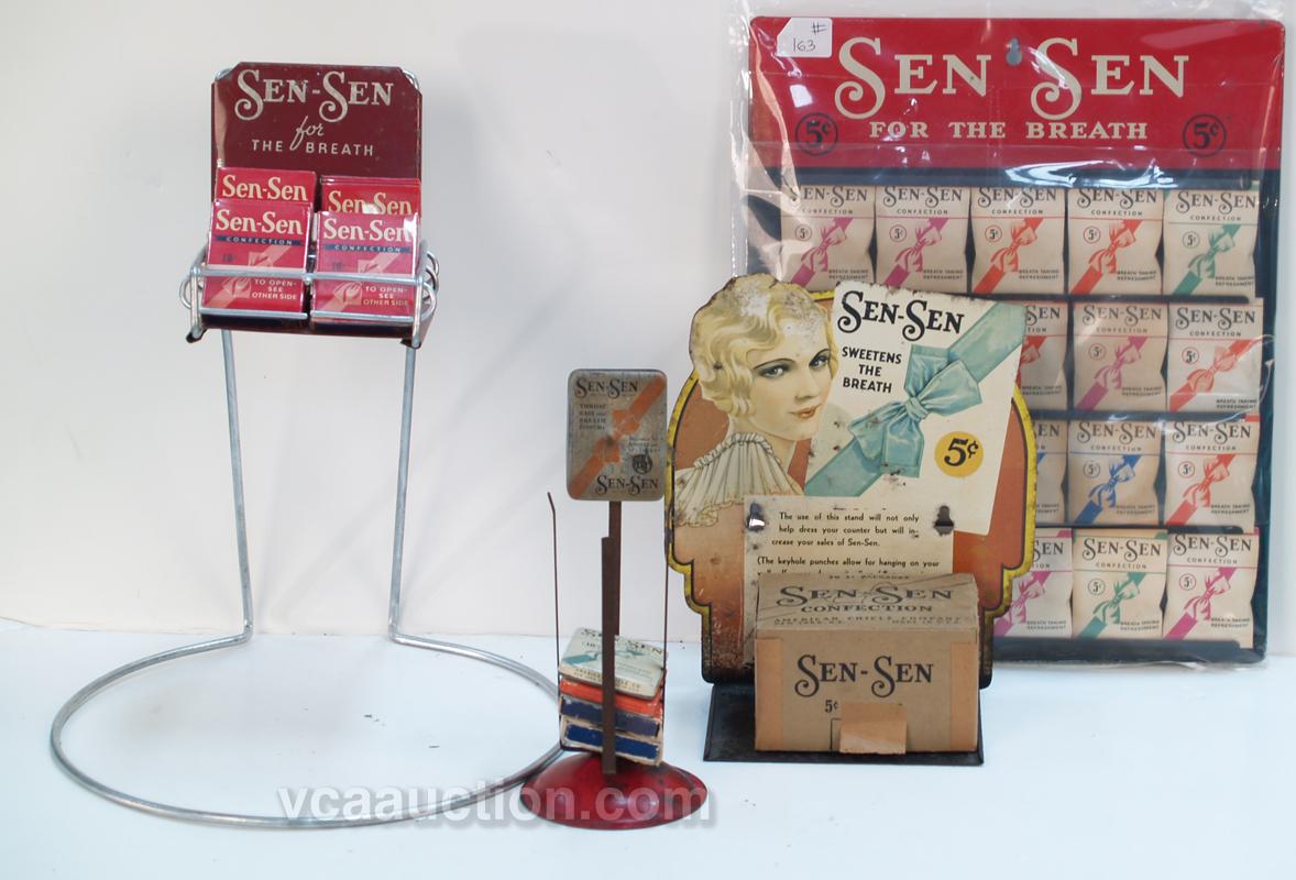 Lot Of 4 Sen-Sen Confection Store Displays: