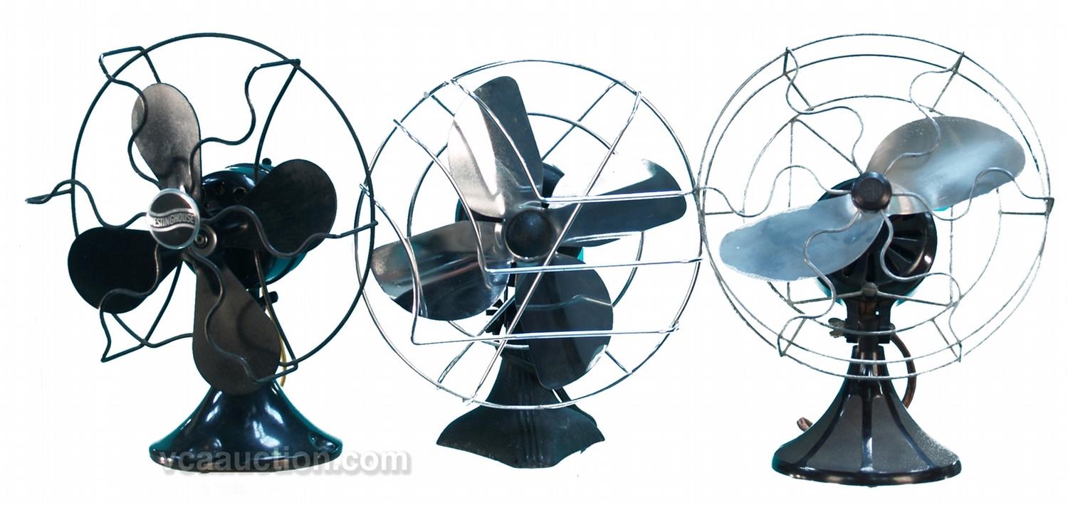 Countertop Fans Lot Of 3 Countertop Electric Fans: