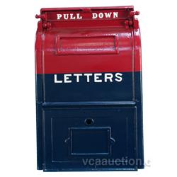 Cast-Iron U.S. Mail Pull Down Mail Box