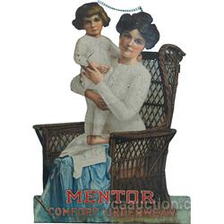 Mentor Comfort Underwear Die-Cut Tin Sign - 20" x 28"