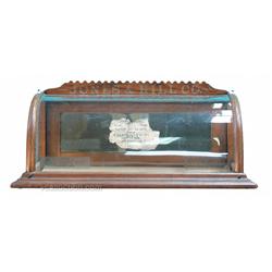 Store Countertop Jones & Hill Co. Oak & Curved Glass Di