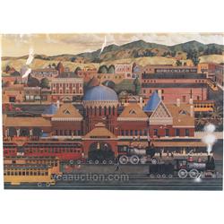 "Le Grande Station" Print Of Offset Lith