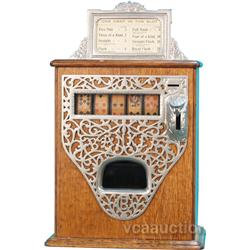 1 Cent Caille "Banker" Wooden 5 Reel Trade Stimulator