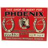 Image 1 : Phoenix Horseshoe Shop Advertisement Embossed Tin Sign