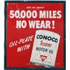Image 1 : Conoco Motor Oil Self-Framed Tin Sign,