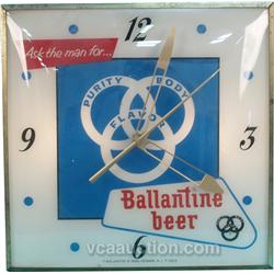 Ballantine Beer Light-Up "Pam" Clock,