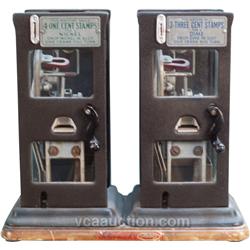 Double Cast-Iron & Glass Stamp Vending Machines