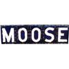 Image 1 : Large 5 Piece "MOOSE" Light-Up Porcelain Sign,
