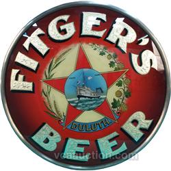 Fitger's Beer Duluth Reverse Glass Sign