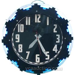 Large Wall Mount Clock w/ Neon - 27" diam