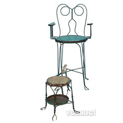 2 Piece Twisted Wire Shoe Shine Station w/