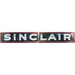 Large 2-Piece "Sinclair Gas" Porcelain Sign c1920's