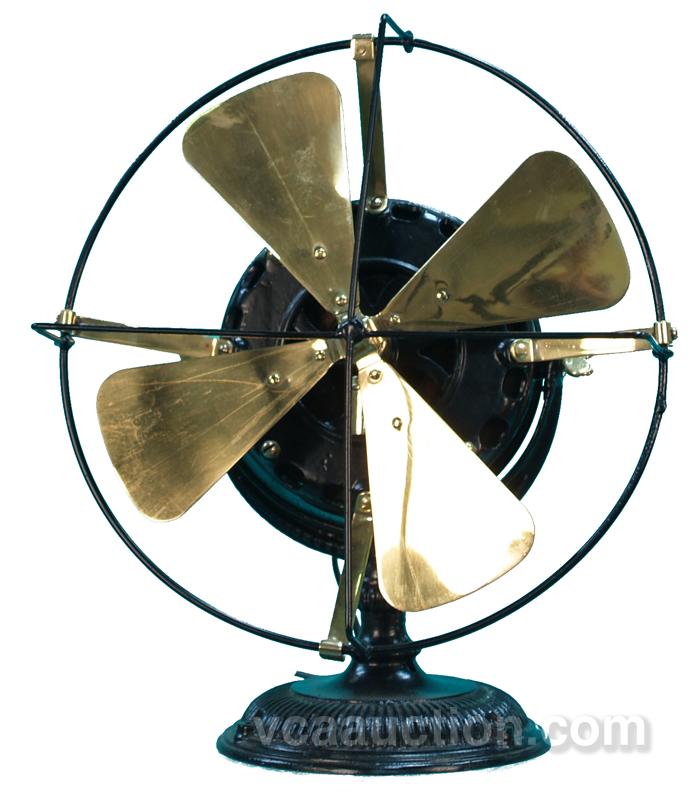 Countertop Fans Cast-Iron Base 4-Brass Blade Countertop Fan