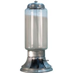 Very Large Floor Model Glass & Tin Jar