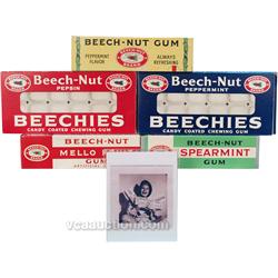 Lot Of 5 Oversized Cardboard Beech-Nut Gum Display Boxe