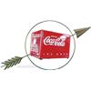 Image 1 : Coca Cola Die-Cut Arrow 3-D Metal & Tin Sign -