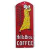 Image 1 : "Hills Bros. Coffee" Porcelain Sign w/ Thermometer
