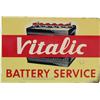 Image 1 : Vitalic Battery Service Double Sided Flange Tin Sign -