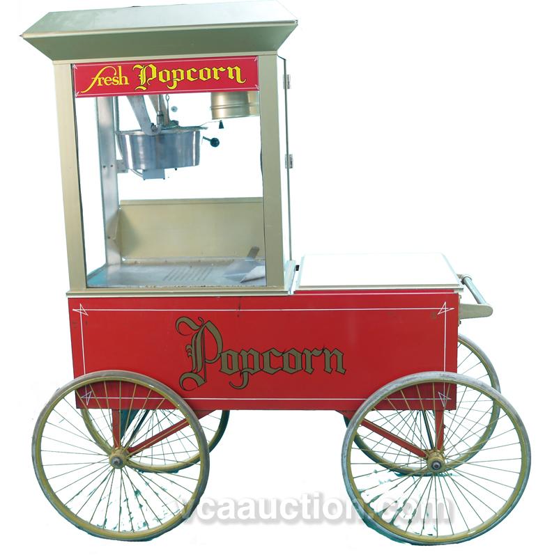 Floor Model 4Wheel Popcorn Machine Cart