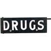 Image 2 : Large Old Metal Outdoor Light-Up Double Sided "DRUGS" T