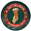 Image 1 : A. Gettelman Brewing Co. Milwaukee, WIS. Round Tin Serv