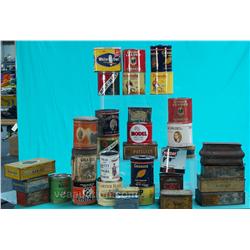Box Lot Of Various Tobacco Tins